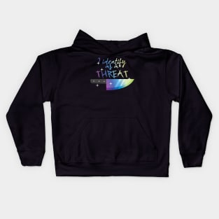 I Identify As A Threat - Tactical Rainbow Kids Hoodie